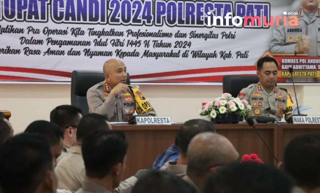 Antisipasi Lebaran, Polresta Pati Gelar Latihan Pra Operasi Ketupat Candi 2024